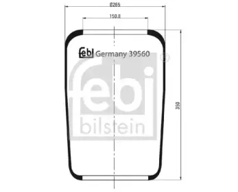 39560 FEBI BILSTEIN Кожух пневматической рессоры