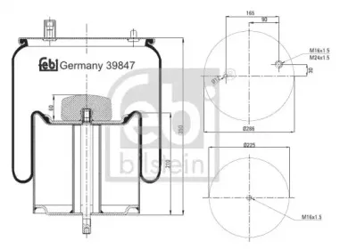 39847 FEBI BILSTEIN Кожух пневматической рессоры