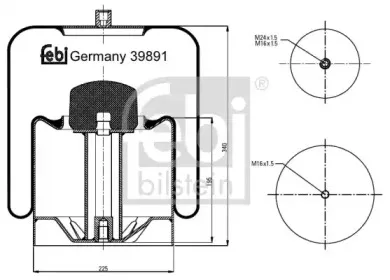 39891 FEBI BILSTEIN Кожух пневматической рессоры