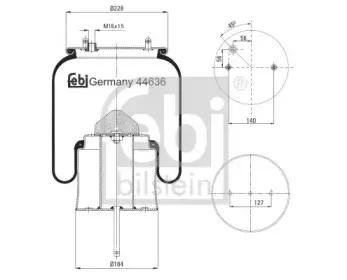 44636 FEBI BILSTEIN Кожух пневматической рессоры