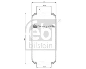 45090 FEBI BILSTEIN Кожух пневматической рессоры