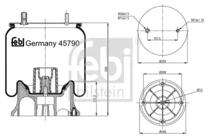 45790 FEBI BILSTEIN Кожух пневматической рессоры