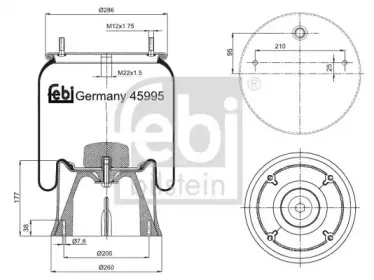 45995 FEBI BILSTEIN Кожух пневматической рессоры