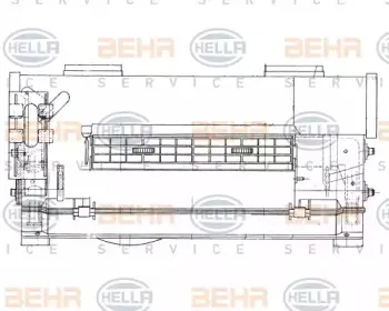 8FH 351 312-341 BEHR HELLA SERVICE Заслонка отопителя