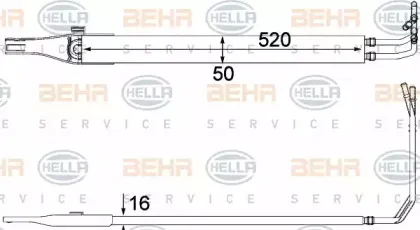 8MO 376 701-611 BEHR HELLA SERVICE Масляный радиатор, рулевое управление