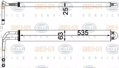 8MO 376 750-781 BEHR HELLA SERVICE Масляный радиатор, рулевое управление
