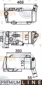 8MO 376 765-511 BEHR HELLA SERVICE Масляный радиатор, ретардер