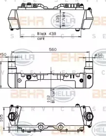 8MO 376 765-631 BEHR HELLA SERVICE Масляный радиатор, ретардер