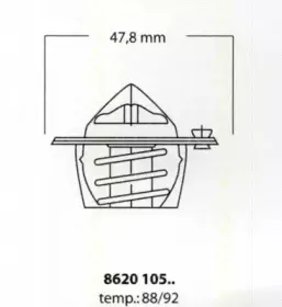 8620 10592 TRISCAN Термостат, охлаждающая жидкость
