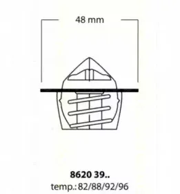 8620 3988 TRISCAN Термостат, охлаждающая жидкость