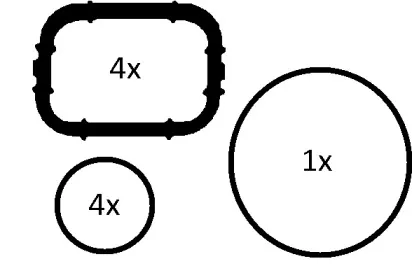228.680 ELRING Комплект прокладок, впускной коллектор