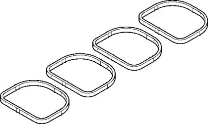 457.430 ELRING Комплект прокладок, впускной коллектор