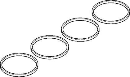893.650 ELRING Комплект прокладок, впускной коллектор