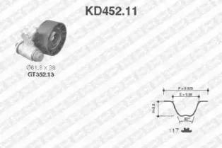 KD452.11 SNR Комплект ремня ГРМ