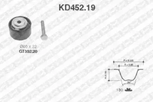 KD452.19 SNR Комплект ремня ГРМ