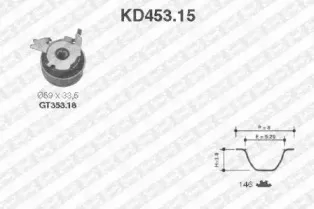 KD453.15 SNR Комплект ремня ГРМ