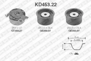 KD453.22 SNR Комплект ремня ГРМ