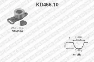 KD455.10 SNR Комплект ремня ГРМ