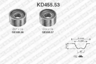 KD455.53 SNR Комплект ремня ГРМ