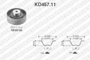 KD457.11 SNR Комплект ремня ГРМ