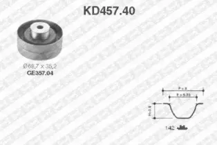 KD457.40 SNR Комплект ремня ГРМ