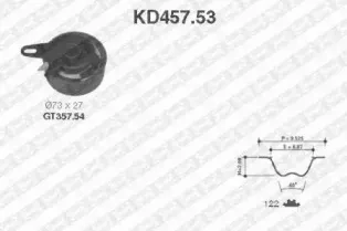 KD457.53 SNR Комплект ремня ГРМ