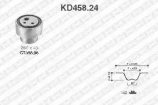 KD458.24 SNR Комплект ремня ГРМ