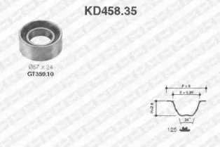 KD458.35 SNR Комплект ремня ГРМ