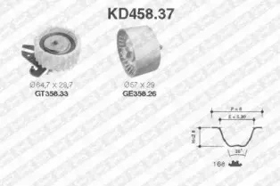 KD458.37 SNR Комплект ремня ГРМ