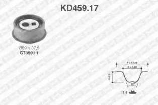 KD459.17 SNR Комплект ремня ГРМ