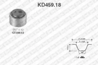 KD459.18 SNR Комплект ремня ГРМ