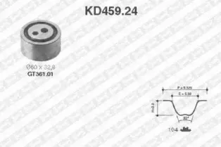 KD459.24 SNR Комплект ремня ГРМ