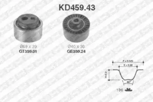 KD459.43 SNR Комплект ремня ГРМ