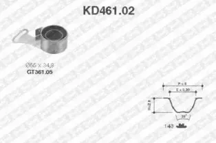 KD461.02 SNR Комплект ремня ГРМ