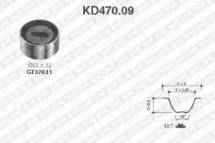 KD470.09 SNR Комплект ремня ГРМ