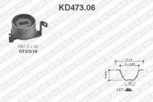 KD473.06 SNR Комплект ремня ГРМ
