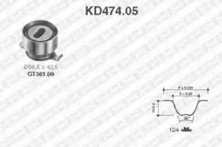 KD474.05 SNR Комплект ремня ГРМ