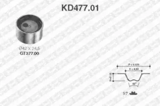 KD477.01 SNR Комплект ремня ГРМ