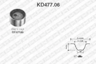 KD477.06 SNR Комплект ремня ГРМ