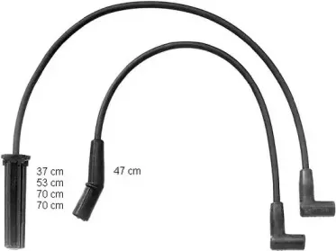 ZEF834 BERU Комплект проводов зажигания