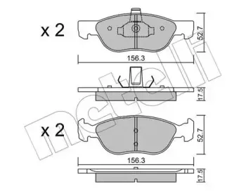 22-0082-2 METELLI Комплект тормозных колодок, дисковый тормоз
