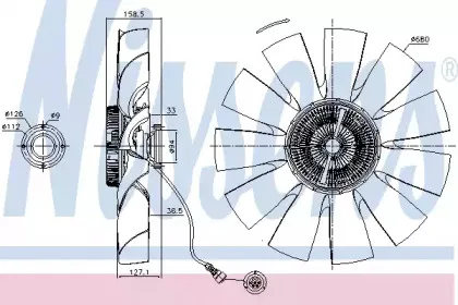 86020 NISSENS Вентилятор, охлаждение двигателя