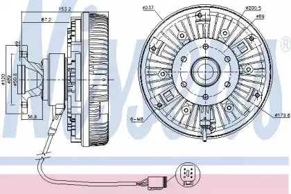 86023 NISSENS Сцепление, вентилятор радиатора