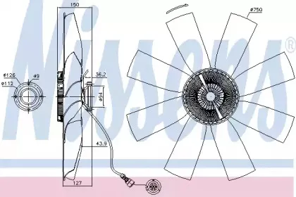 86027 NISSENS Вентилятор, охлаждение двигателя