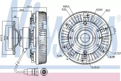 86028 NISSENS Сцепление, вентилятор радиатора