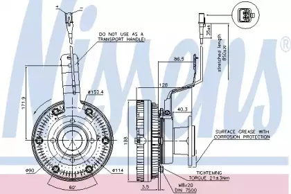 86039 NISSENS Сцепление, вентилятор радиатора