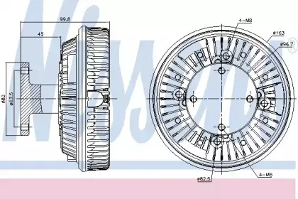86054 NISSENS Сцепление, вентилятор радиатора