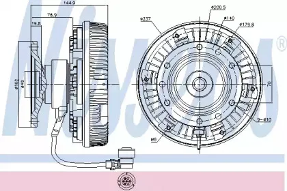 86055 NISSENS Сцепление, вентилятор радиатора