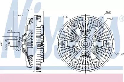 86058 NISSENS Сцепление, вентилятор радиатора