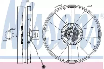 86060 NISSENS Вентилятор, охлаждение двигателя
